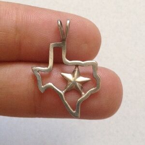 Texas Cut Out Star Sterling Silver Pendant